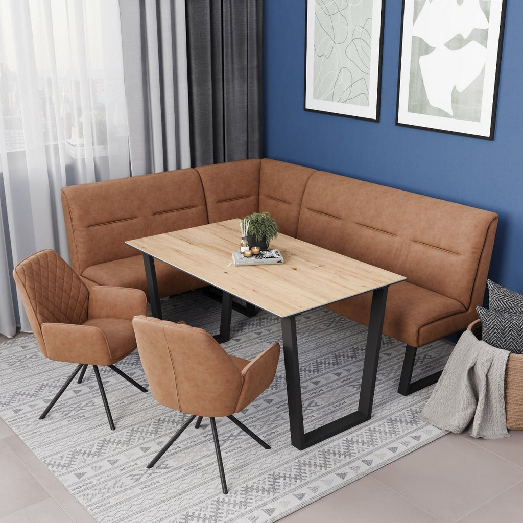Oakwood Cerella Oak Effect Ceramic Dining Table