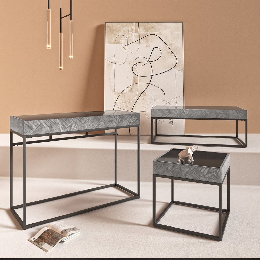 Oakwood Lumista Black Glass Coffee Table