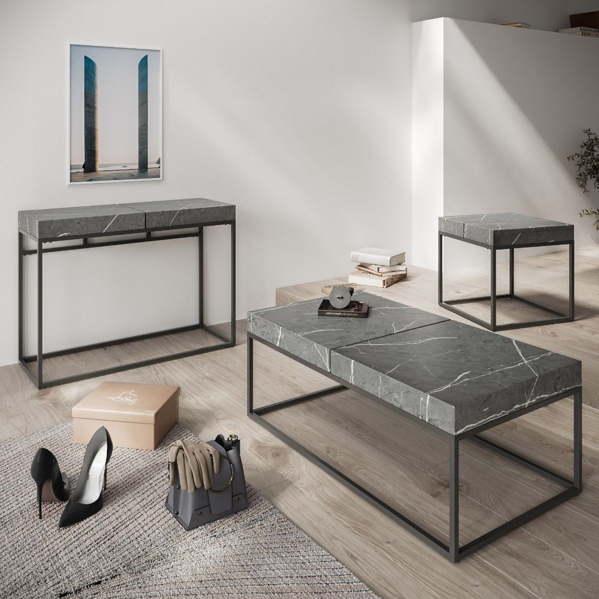 Oakwood Delsia Marble Effect Coffee Table