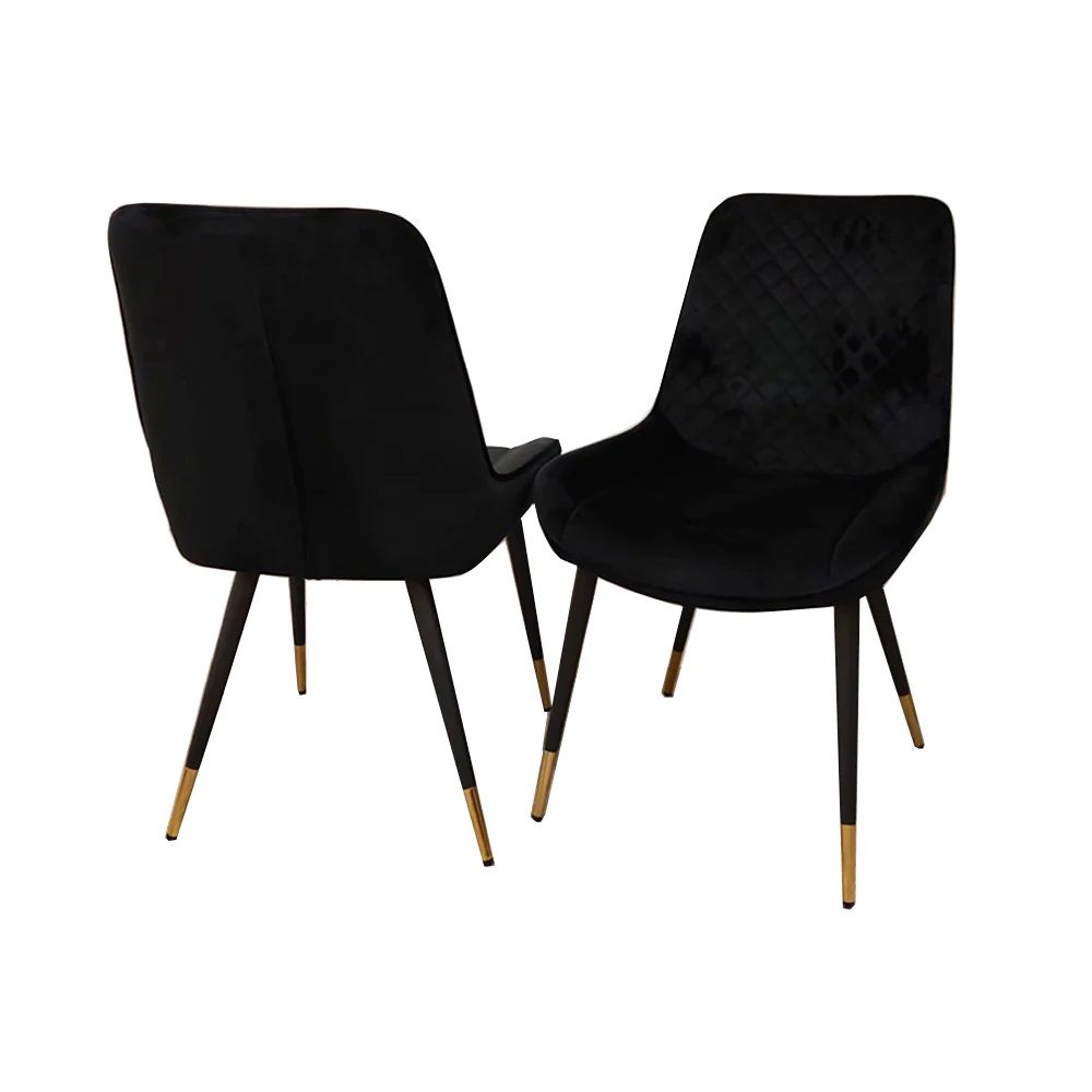 Oakwood Venus 1.6m Black Sintered Stone Top Dining Table With Luna Dining Chairs