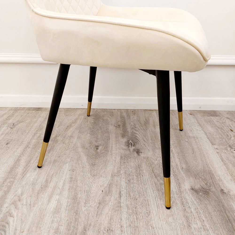 Oakwood Venus 1.6m Black Sintered Stone Top Dining Table With Luna Dining Chairs