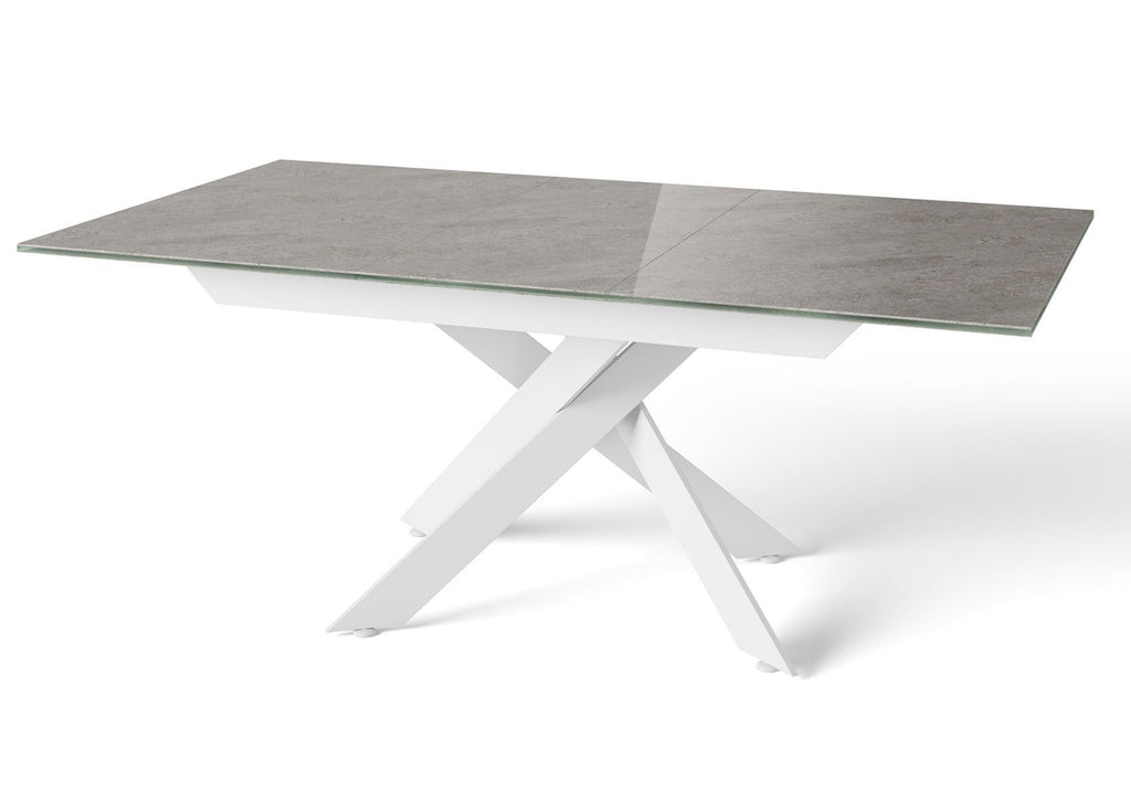 Oakwood Luxor Matte Ceramic Extending Dining Table set