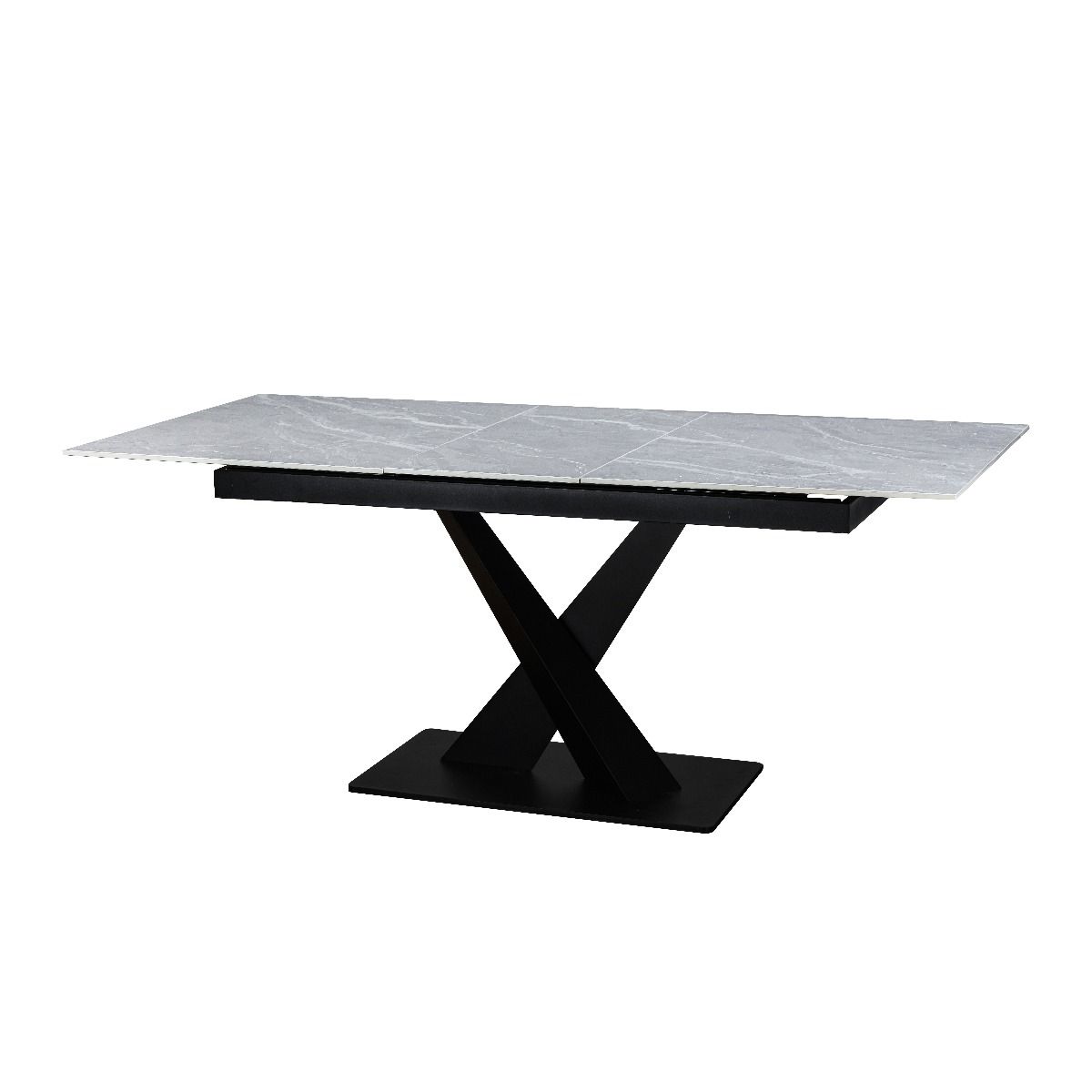 Oakwood Renard Ceramic Argento Grey 140/180 Extending Dining Table Set