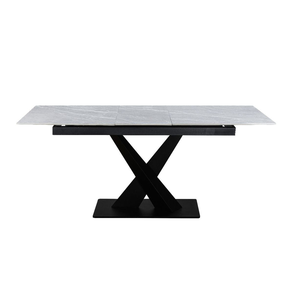 Oakwood Renard Ceramic Argento Grey 140/180 Extending Dining Table Set