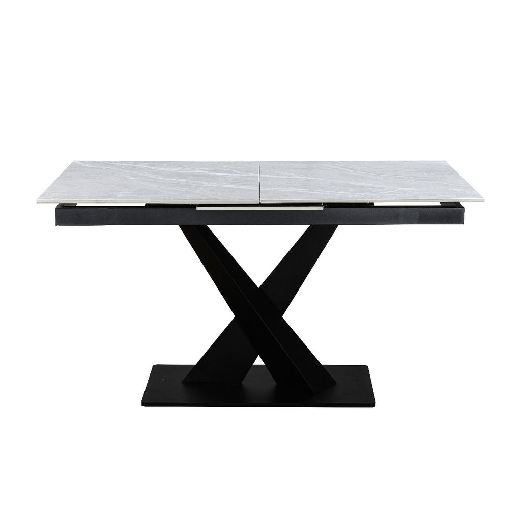 Oakwood Renard Ceramic Argento Grey 140/180 Extending Dining Table Set