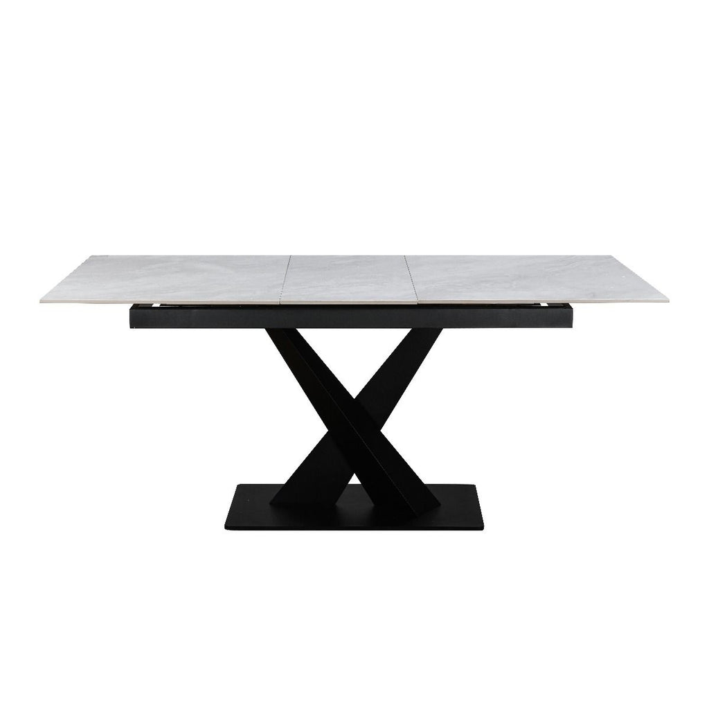 Oakwood Renard Ceramic Pearla Grey 140/180 Extending Dining Table Set