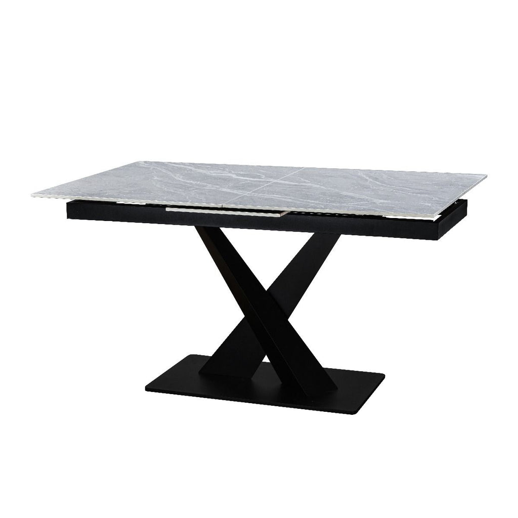 Oakwood Renard Ceramic Argento Grey 140/180 Extending Dining Table Set