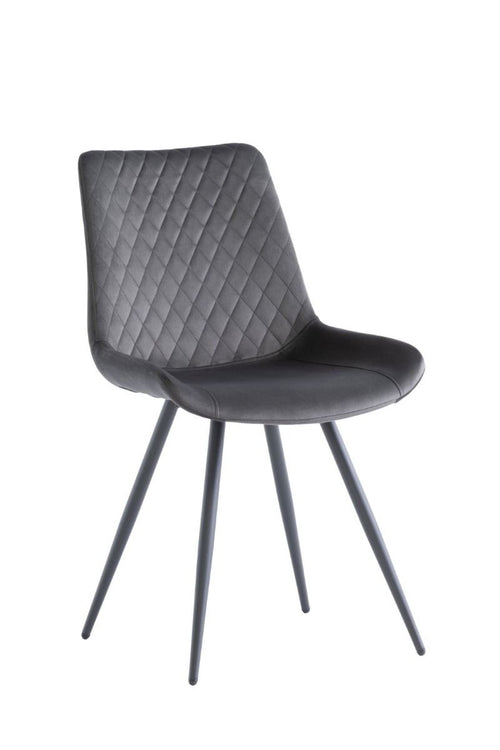Oakwood 4 x Mabelo Velvet Dining Chair - Graphite