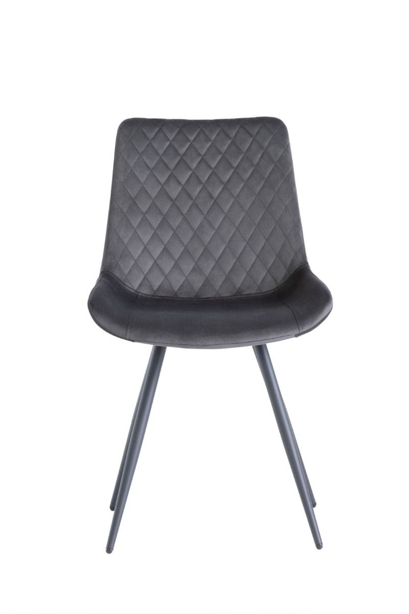 Oakwood 4 x Mabelo Velvet Dining Chair - Graphite