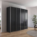 Oakwood Rauch Altera Metallic Grey 4 Door Sliding Wardrobe