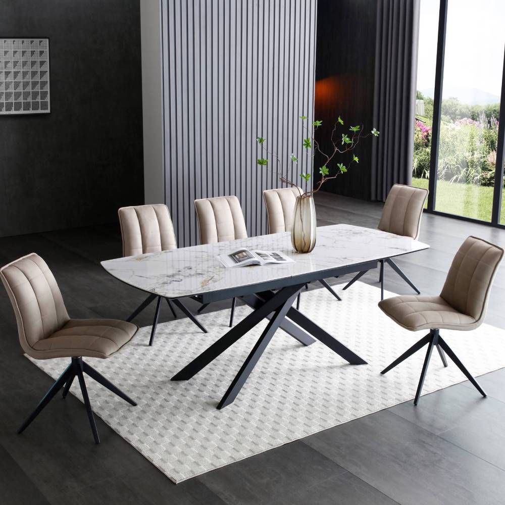 Oakwood Linara Ceramic Extending Dining Table Set