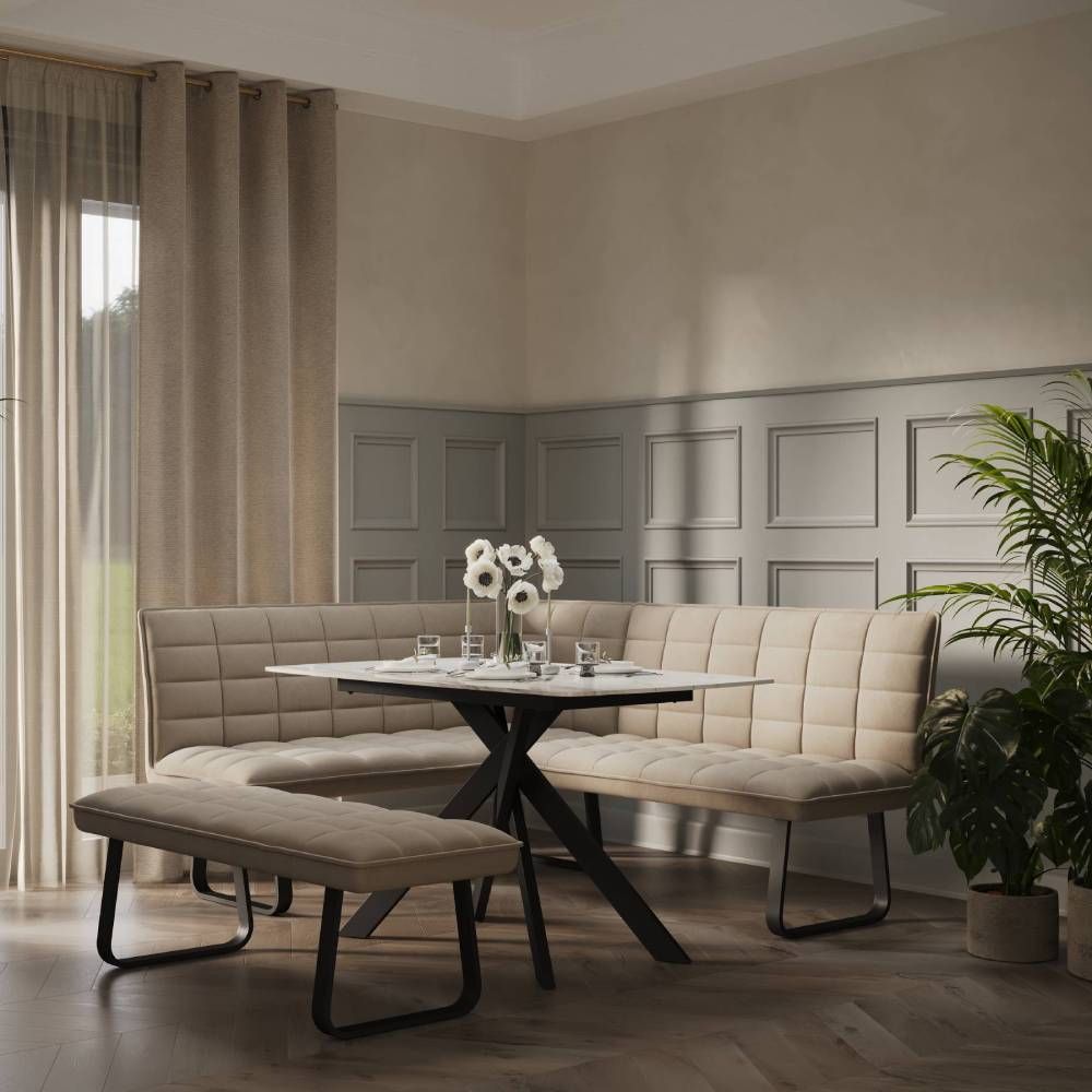 Oakwood Linara Ceramic Dining Table With Bench