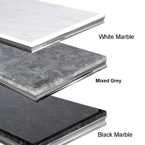 Oakwood Arianna Mixed Grey Marble Top Coffee Table