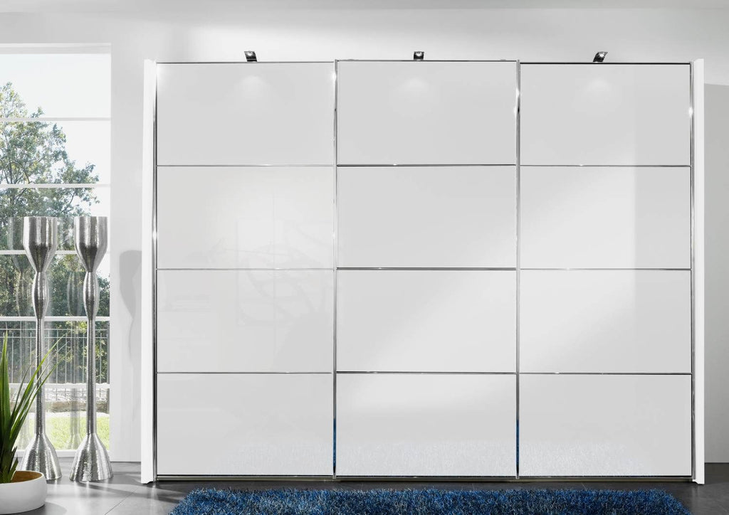 Oakwood Wiemann Miami White 3 Door Sliding Door Wardrobe 236cm Tall