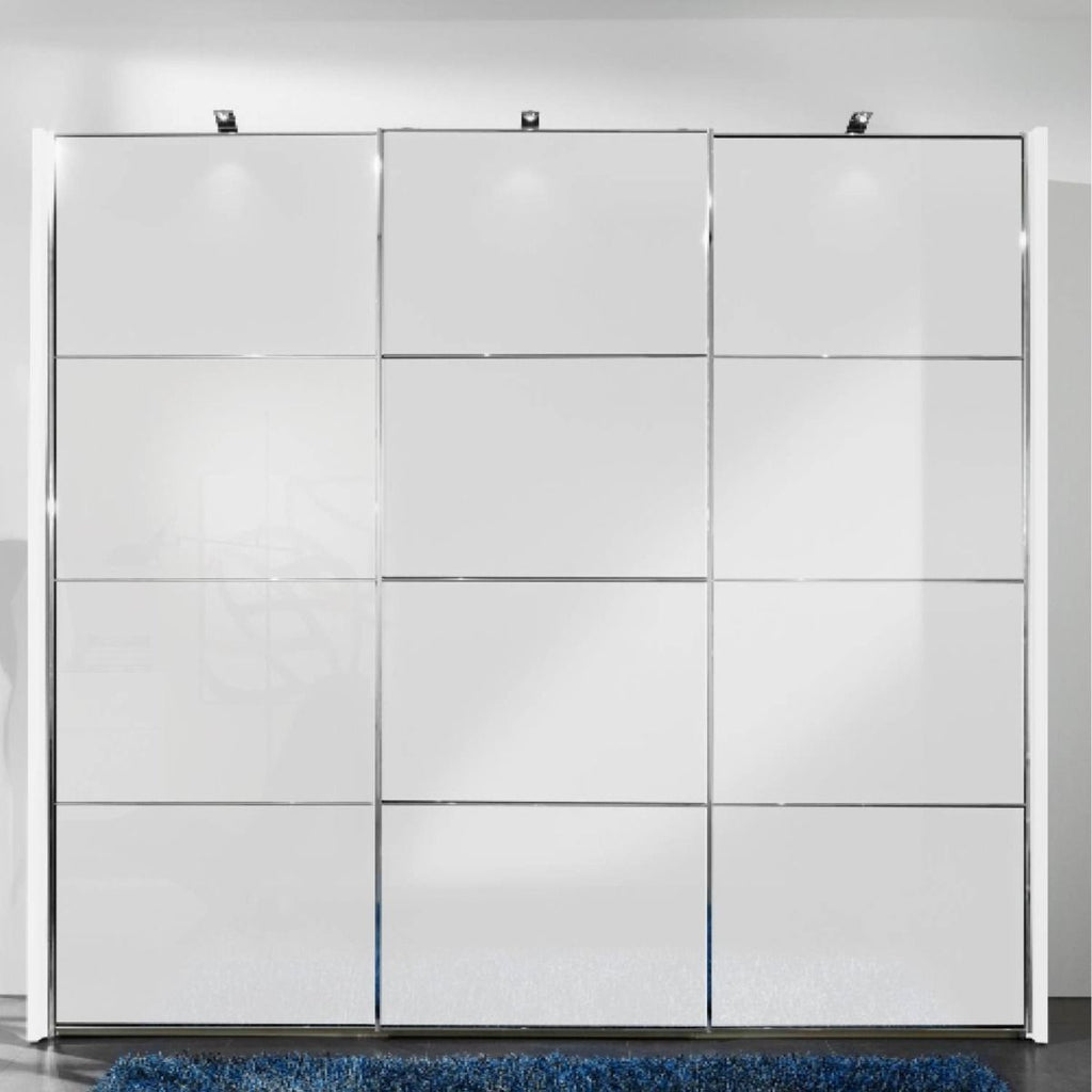 Oakwood Wiemann Miami2 - 3 Sliding Door Wardrobe With Glass Front Height: 217cm