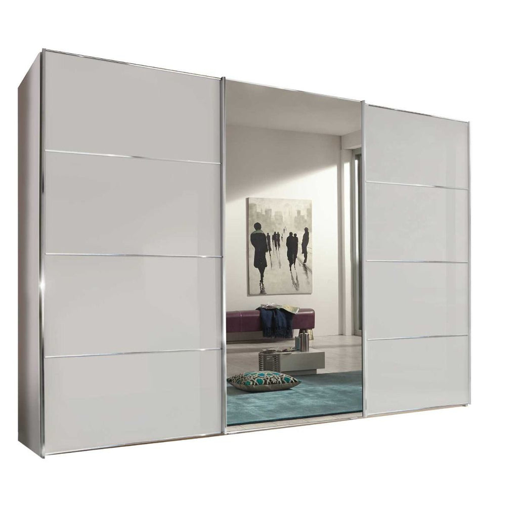 Oakwood Wiemann Miami Plus White 3 Door Sliding Wardrobe with Mirror