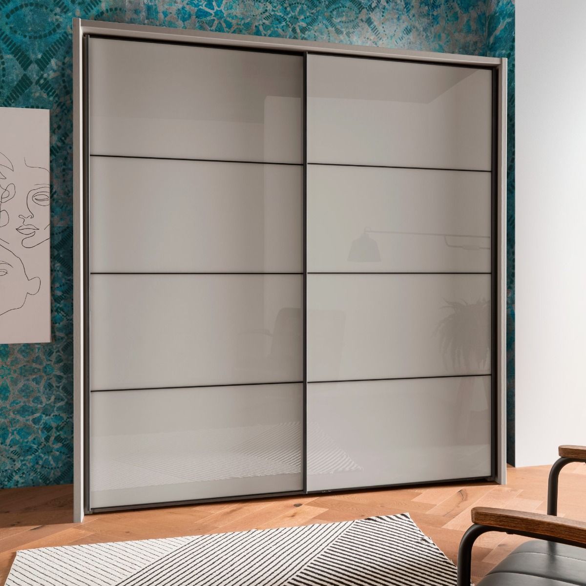 Oakwood Wiemann Miami Plus Pebble Grey Sliding Door Wardrobe