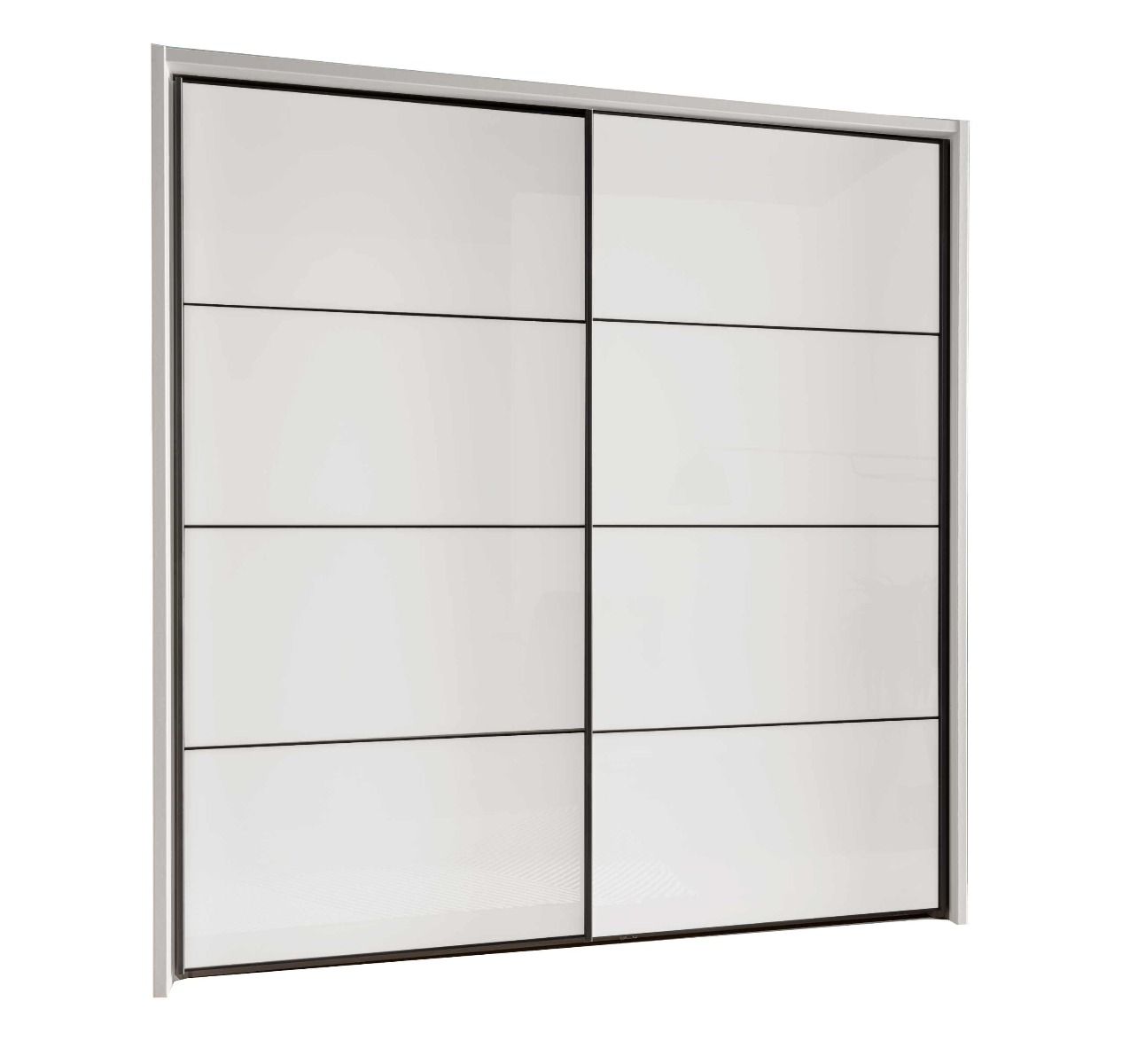 Oakwood Wiemann Miami Plus White Glass Sliding Door Wardrobe