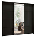 Oakwood Wiemann Miami Plus Graphite Glass With Mirror 3 Sliding Door Wardrobe- 250 CM