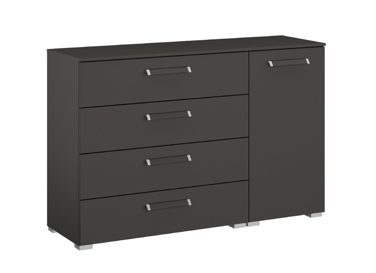 Oakwood Rauch Tarabo Graphite and Mirror Front Sliding Door Wardrobe