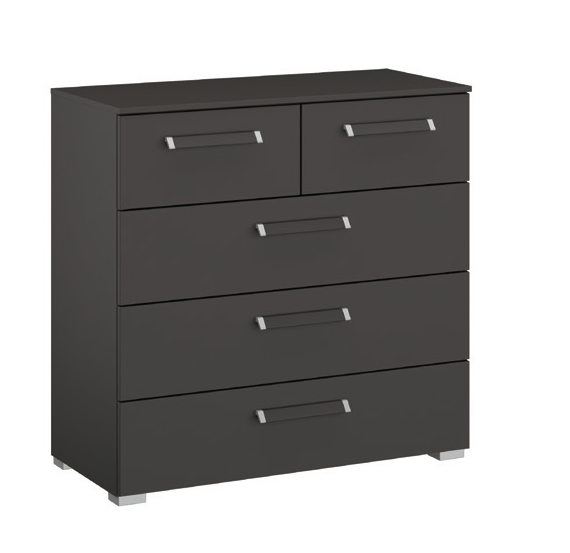 Oakwood Rauch Tarabo Graphite and Mirror Front Sliding Door Wardrobe