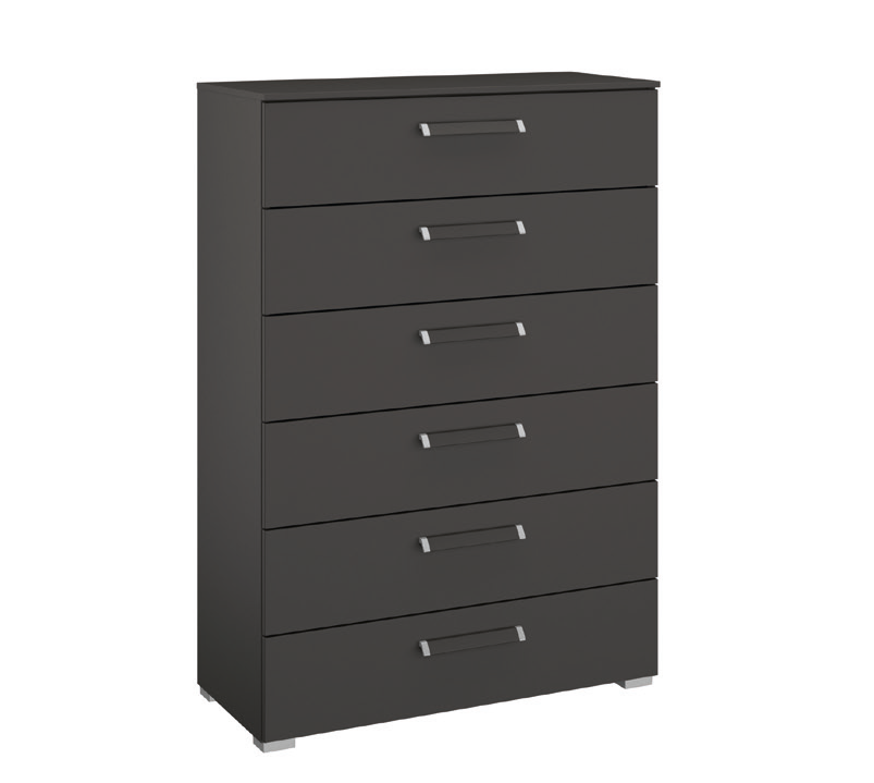 Oakwood Rauch Tarabo Graphite and Mirror Front Sliding Door Wardrobe