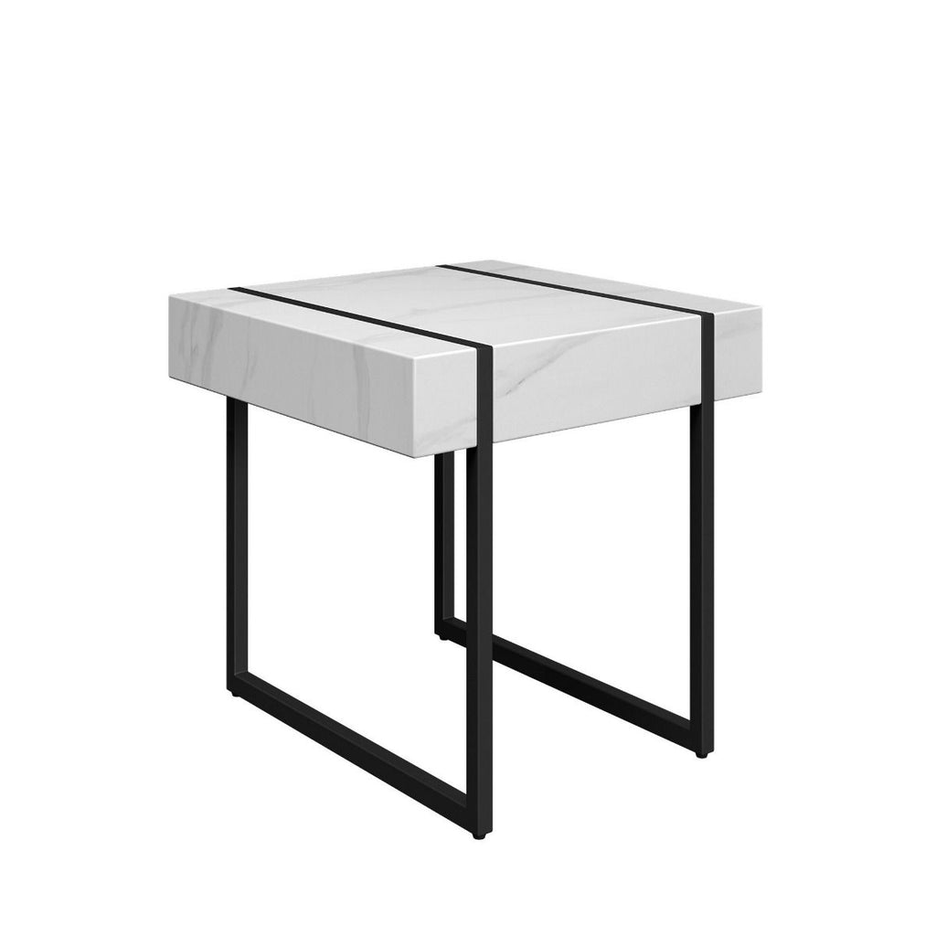 Oakwood Alpex Marble Effect Side Table