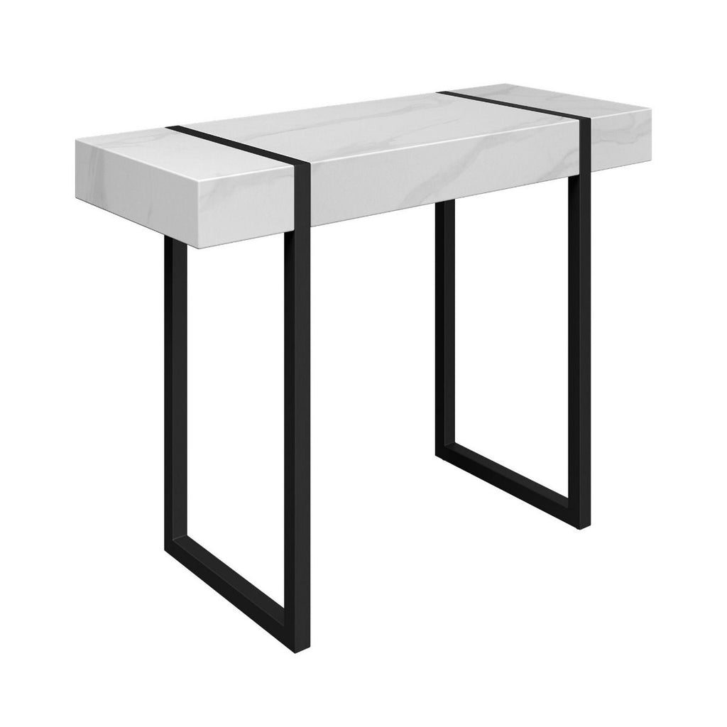 Oakwood Alpex Marble Effect Console Table