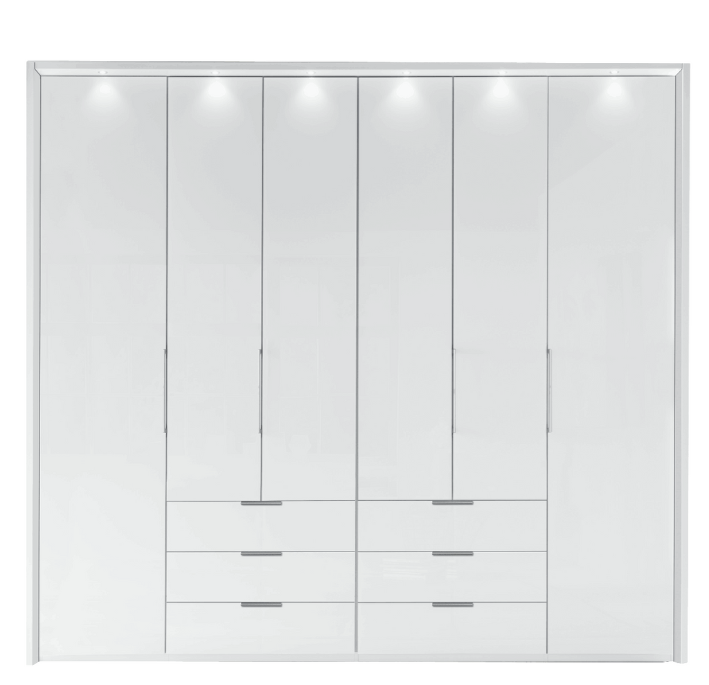 Oakwood Wiemann Monaco 1000 Combi Wardrobe With 6 Hinged Doors - Matt Front