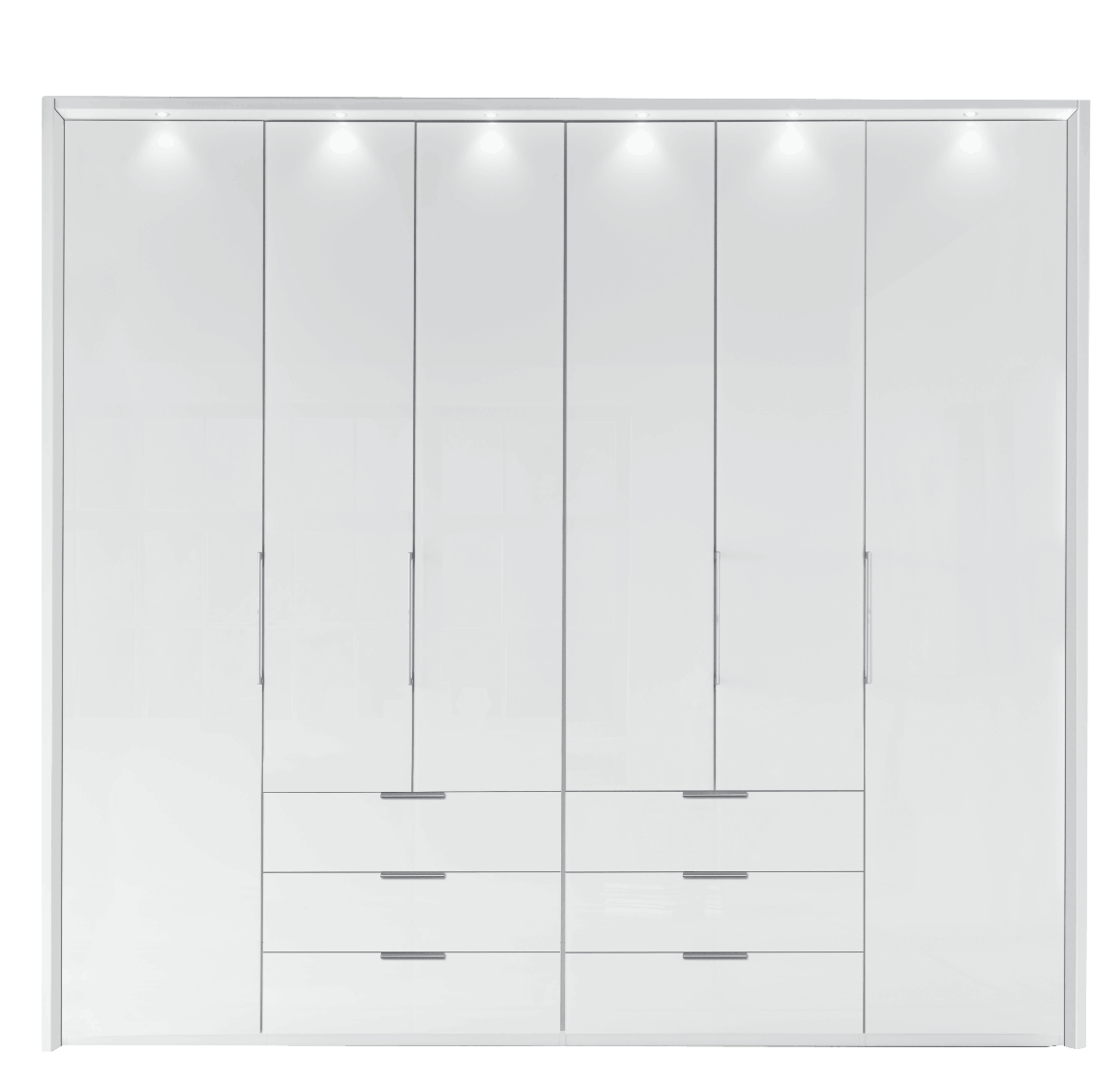 Oakwood Wiemann Monaco 1000 Combi Wardrobe With 6 Hinged Doors - Matt Front