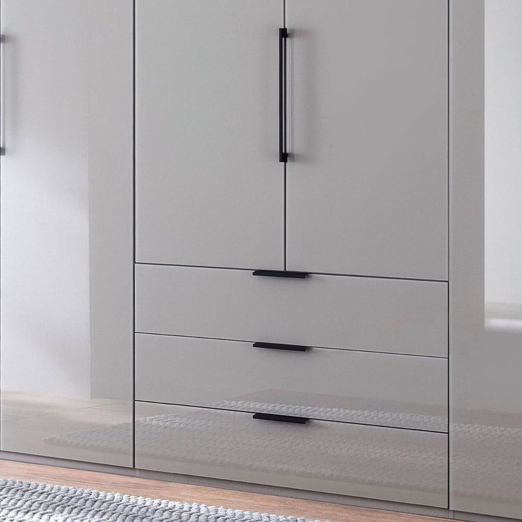 Oakwood Wiemann "Monaco1000" Pebble Grey Hinged Door Combi Wardrobe