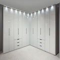 Oakwood Wiemann Monaco Corner Wardrobe With Glass Front Bi-Folding Doors