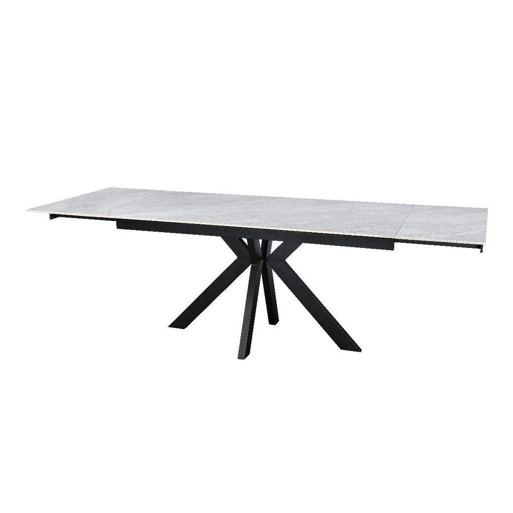 Oakwood Maven Ceramic Pearla Grey 160-200-240cm Extending Dining Table Set