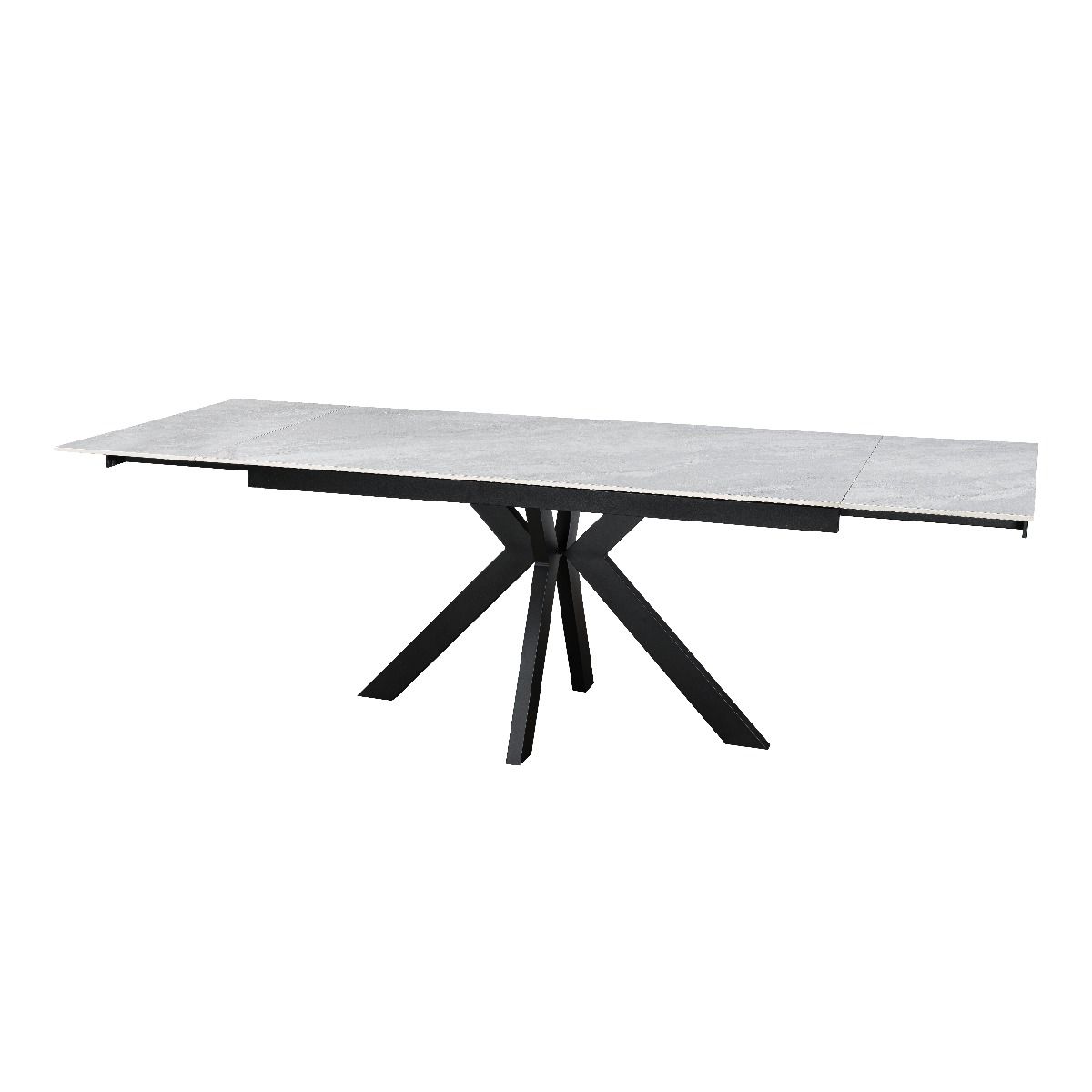 Oakwood Maven Ceramic Pearla Grey 160-200-240cm Extending Dining Table Set
