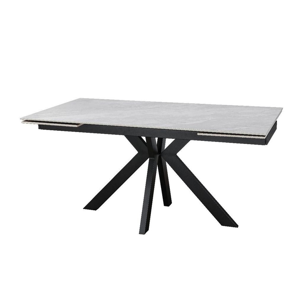 Oakwood Maven Ceramic Pearla Grey 160-200-240cm Extending Dining Table Set