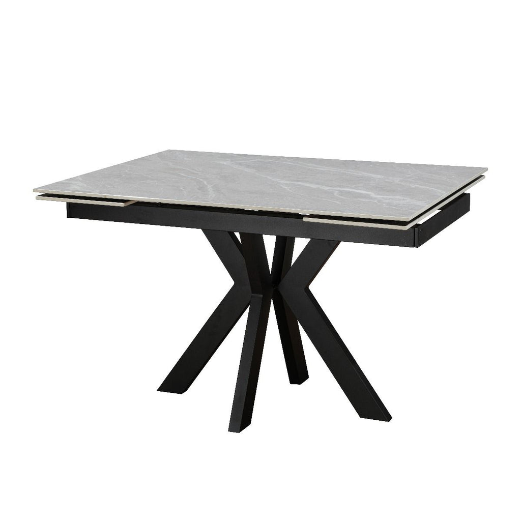 Oakwood Vilo Ceramic Argento Grey 120/150/180cm Extending Dining Table Set
