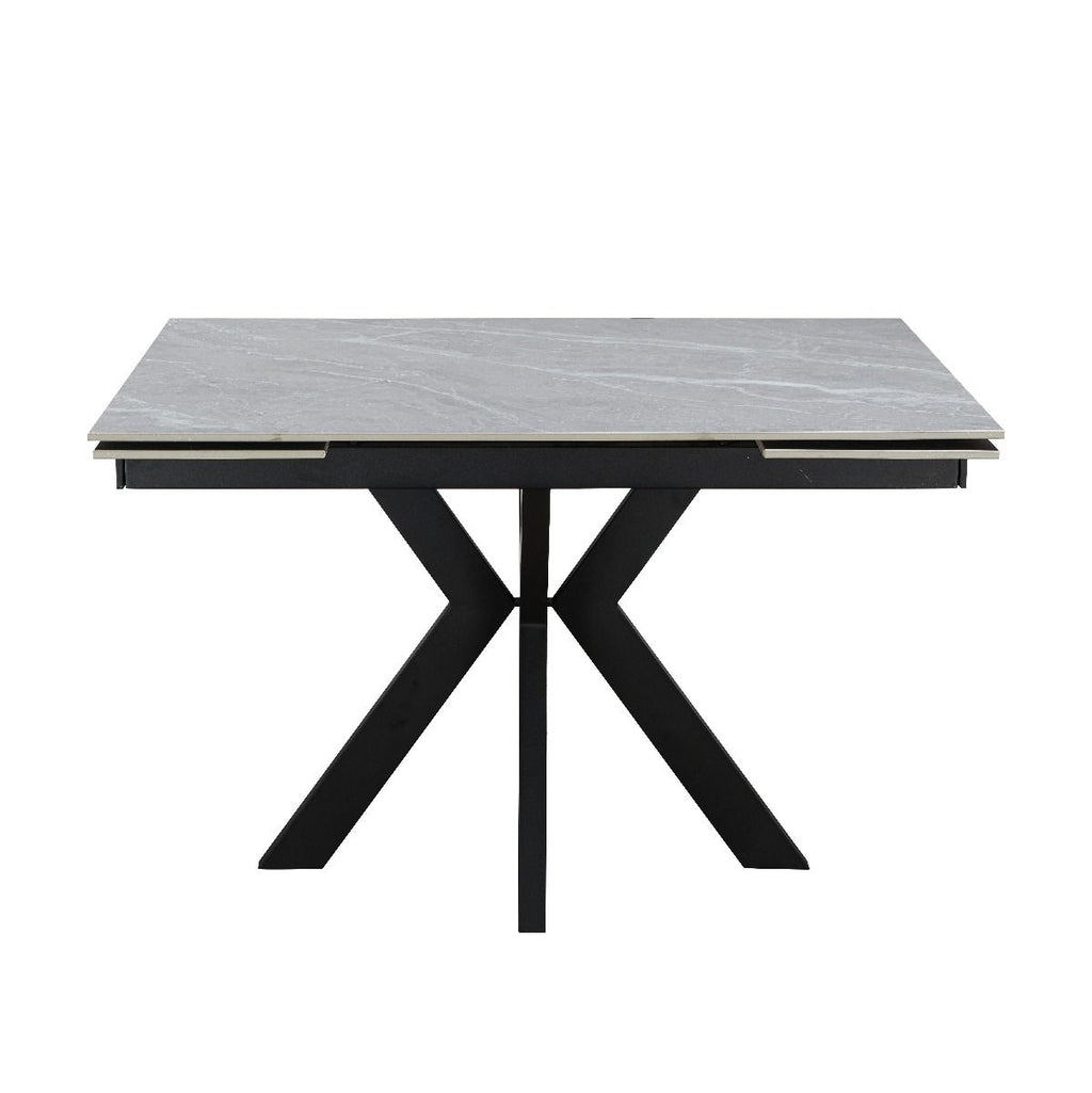 Oakwood Vilo Ceramic Argento Grey 120/150/180cm Extending Dining Table Set