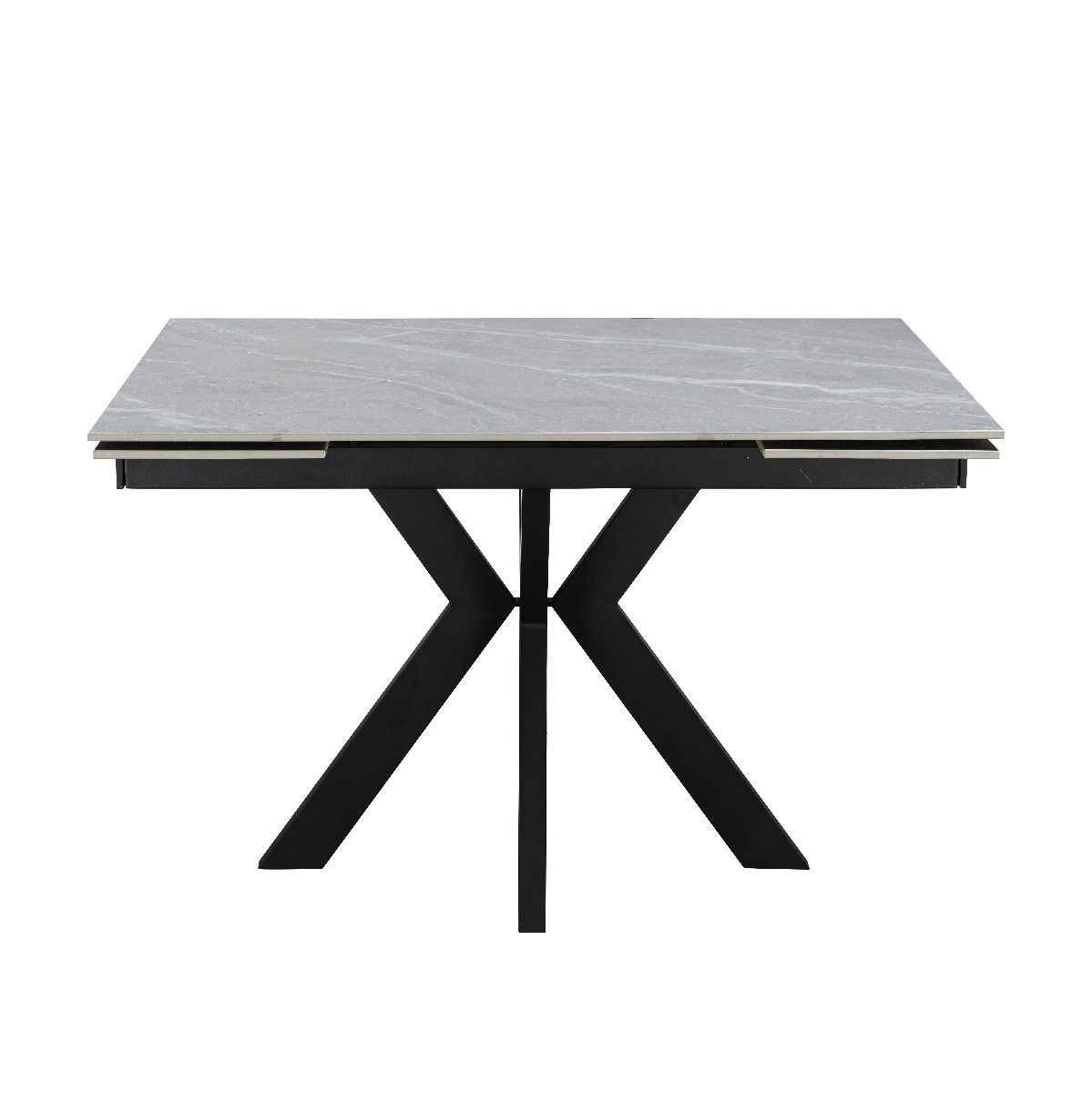 Oakwood Vilo Ceramic Argento Grey 120/150/180cm Extending Dining Table Set