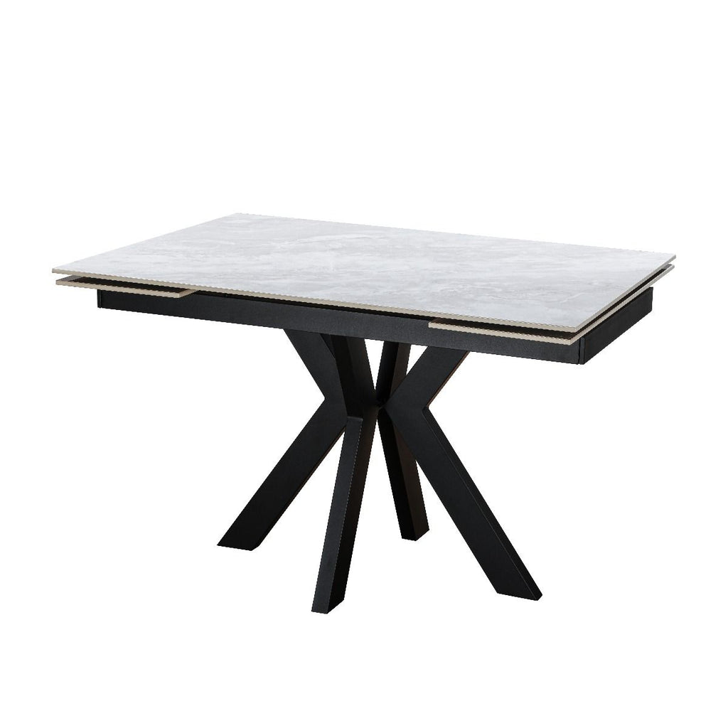 Oakwood Vilo Ceramic Pearla Grey 120/150/180cm Extending Dining Table Set