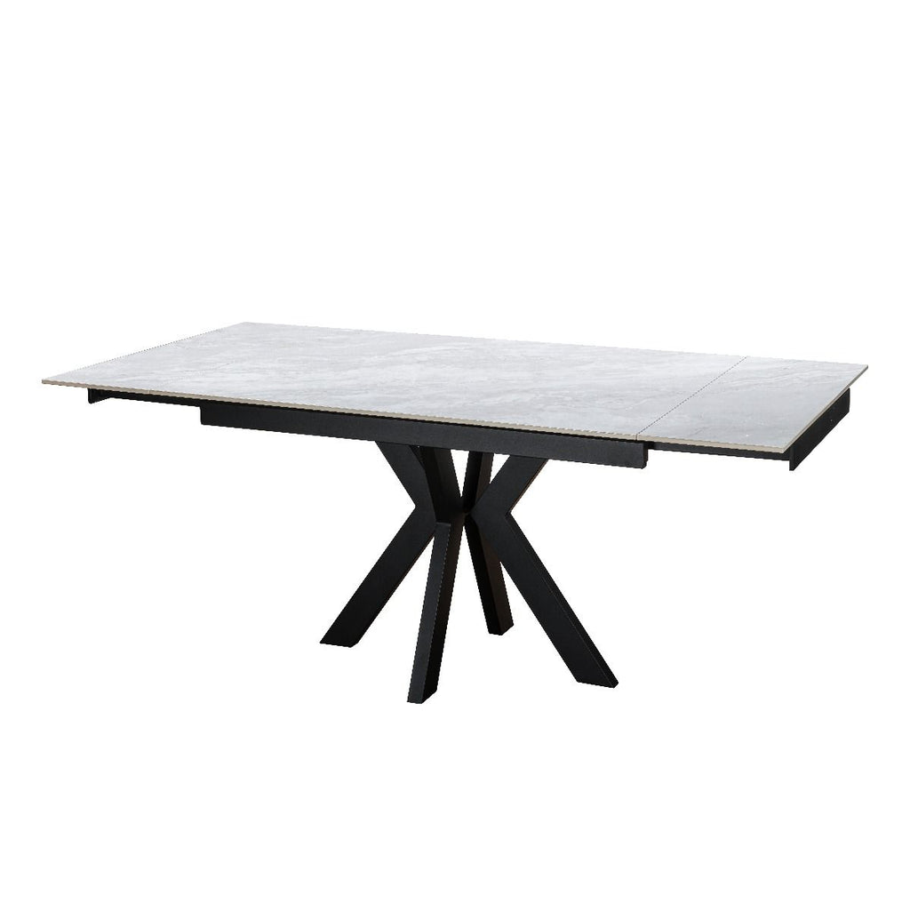 Oakwood Vilo Ceramic Pearla Grey 120/150/180cm Extending Dining Table Set