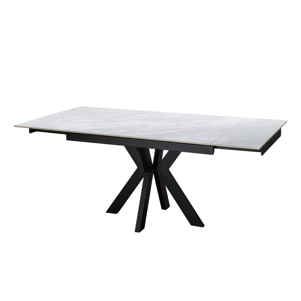 Oakwood Vilo Ceramic Pearla Grey 120/150/180cm Extending Dining Table Set