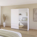Oakwood Rauch Elara Alpine White 2 door Sliding Wardrobe