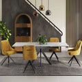 Oakwood Maven Ceramic Pearla Grey 160-200-240cm Extending Dining Table Set