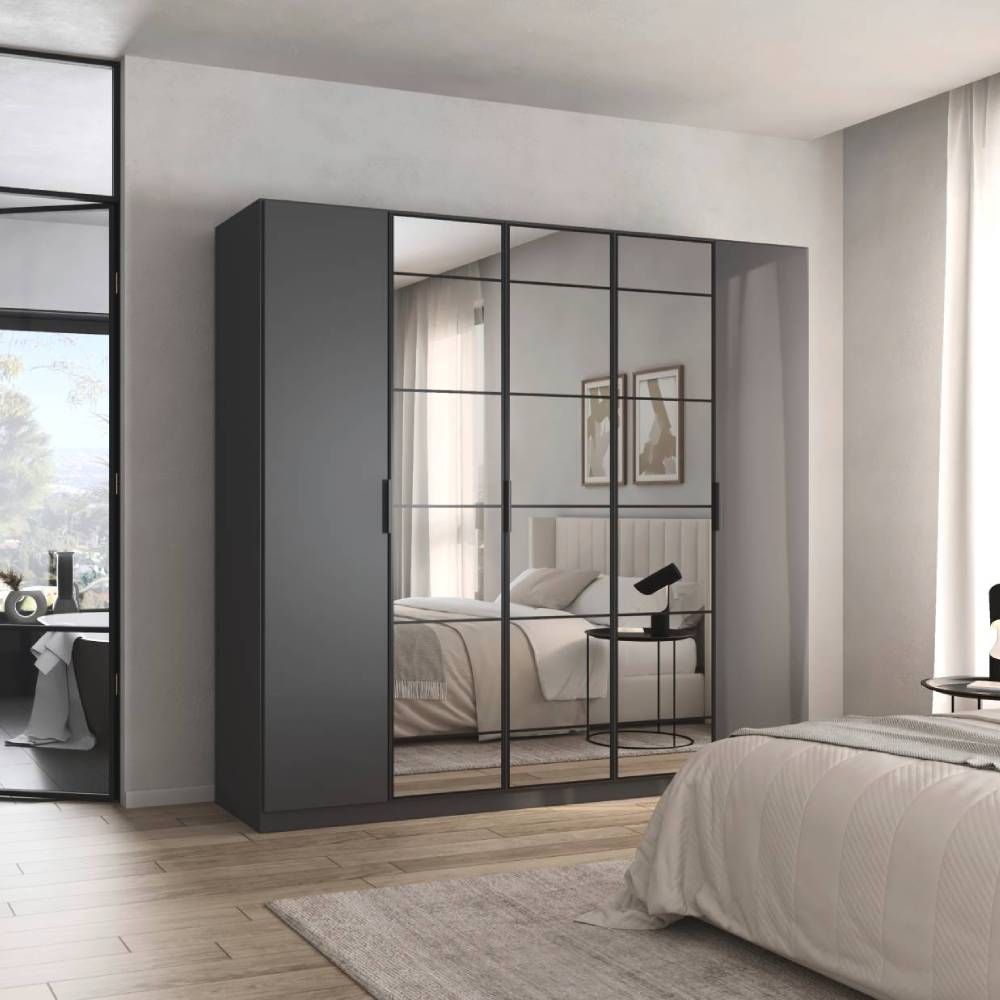 Oakwood Rauch Acero Metallic Grey Hinged Door Wardrobe