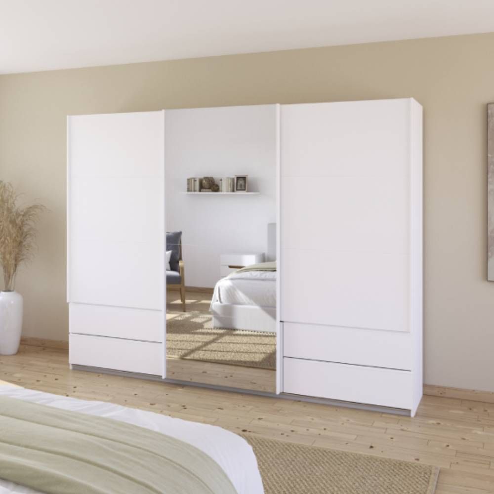 Oakwood Rauch Elara Alpine White 3 door Sliding Wardrobe