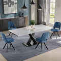 Oakwood Renard Ceramic Argento Grey 140/180 Extending Dining Table Set