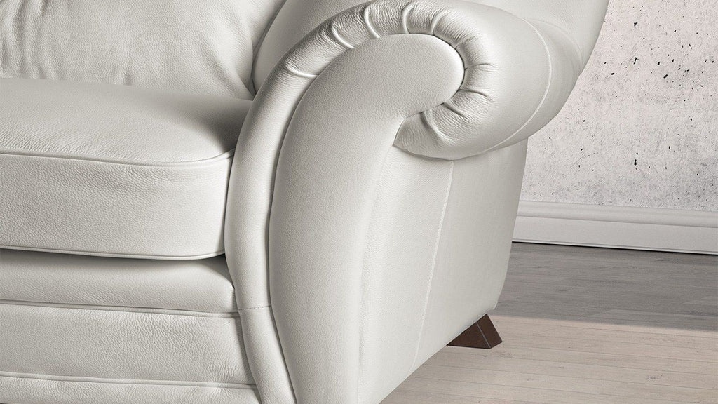 Oakwood Newtrend Concepts Classic Italian Supreme Leather Flame 3 Seater Sofa