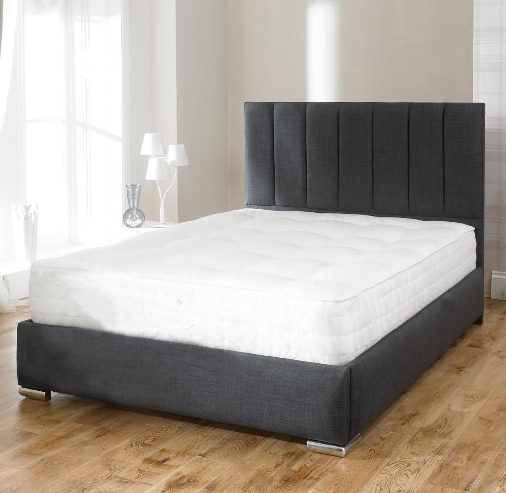 Oakwood Bedford Upholstered Bed Frame With Mattress