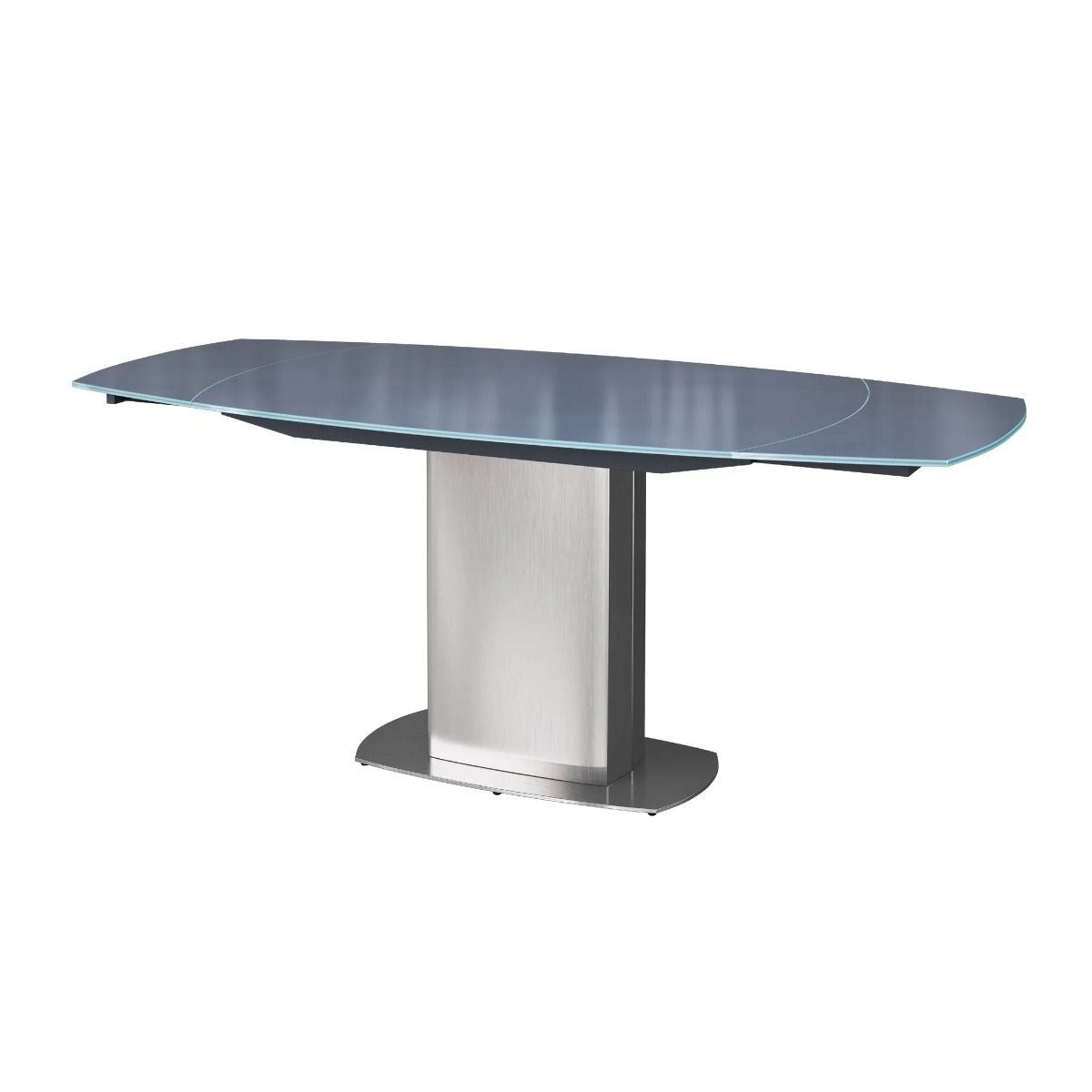 Oakwood Oscar Super White Tempered Glass Dining Table