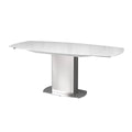 Oakwood Oscar Super White Tempered Glass Dining Table